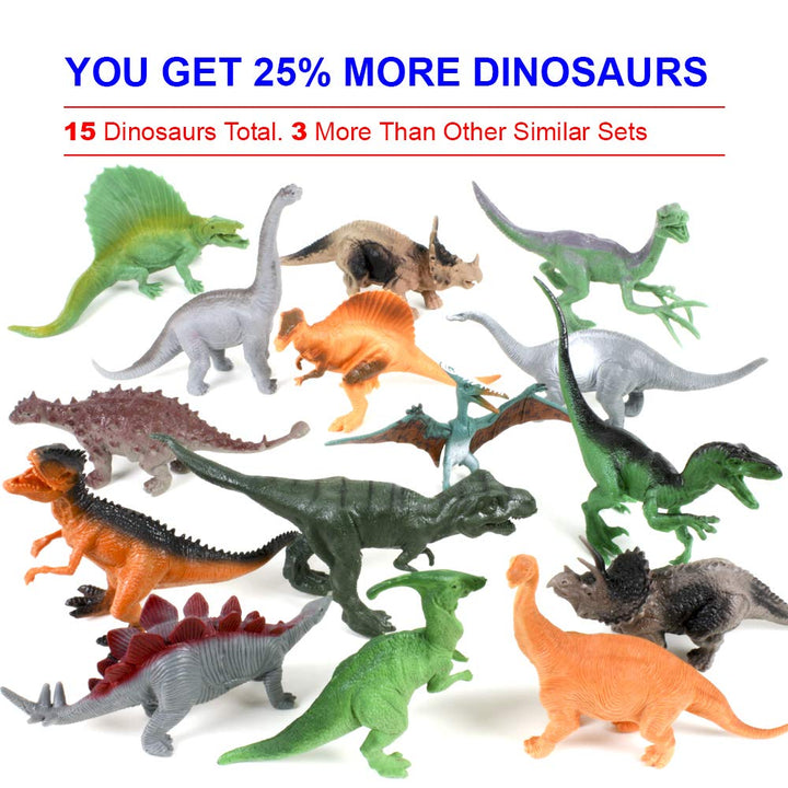 15 Dinosaur Figures & Book Set - Nestopia