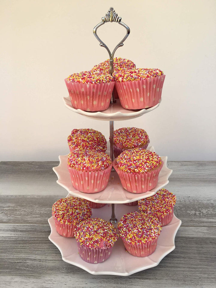 3 Tier Ceramic Cupcake Stand - White - Nestopia