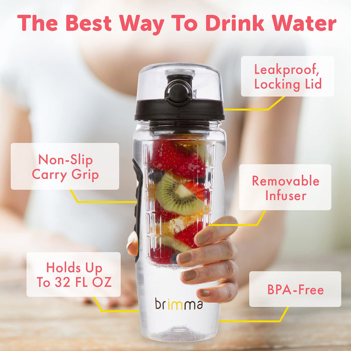 32oz Leakproof Fruit Infuser Bottle - Nestopia