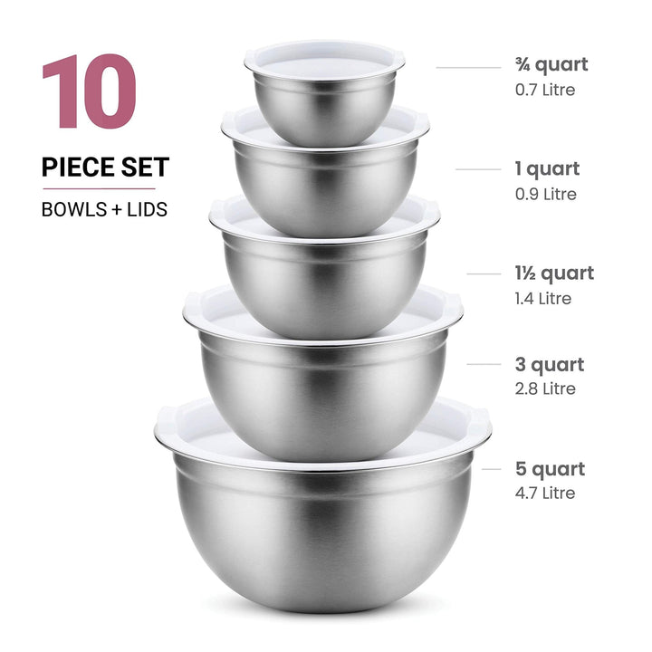 5 Nesting Bowls w/ Lids - Nestopia