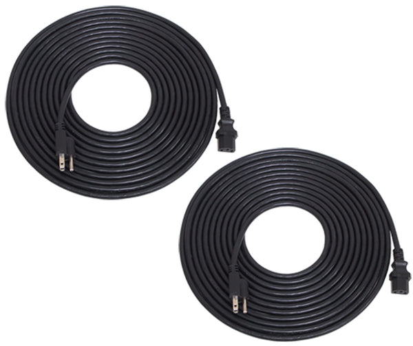 25ft Power Cord for JBL Eon/Mackie Speakers - 2 Pack