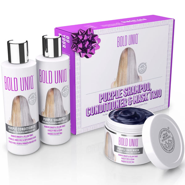 Purple Shampoo, Conditioner & Mask Trio Gift Set