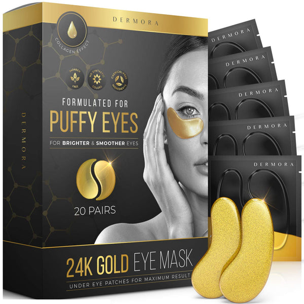 24K Gold Eye Mask - 20 Pairs - Rejuvenating Treatment