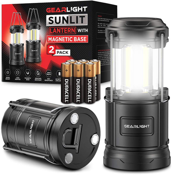 LED Battery Powered Lanterns - 2 Pack