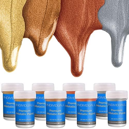 8 Pack Metallic Acrylic Paint Set - Nestopia