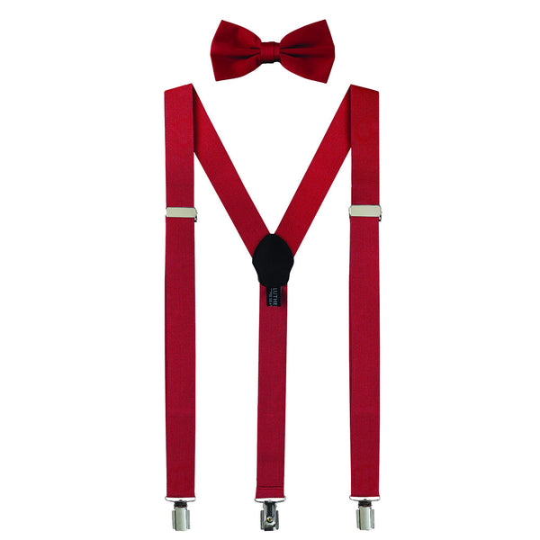 Mens Bow Tie & Suspenders Set - Formal Gift Box