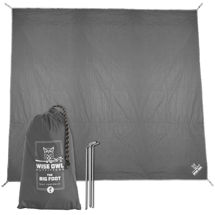 Camping Tarp Waterproof - Tent Tarp for Under Tent - Easy Set Up w/ Stakes & Bag - Nestopia