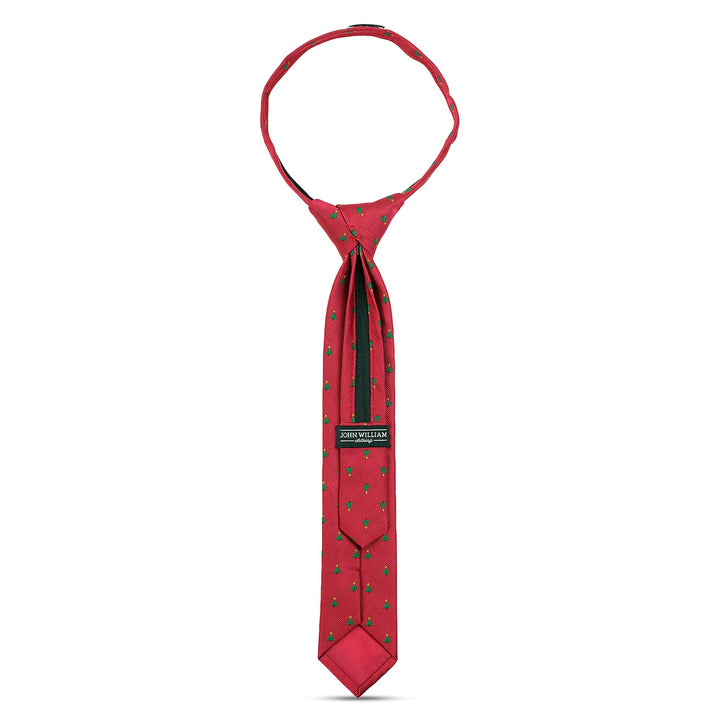 Christmas Ties for Boys - Zipper Pre - Tied Woven Tie - Nestopia