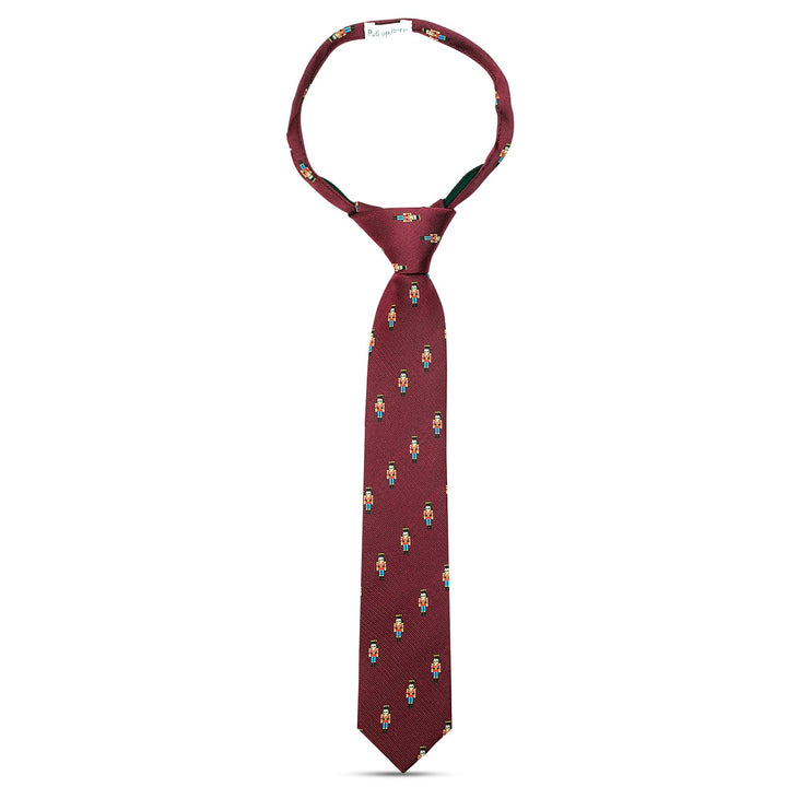 Christmas Ties for Boys - Zipper Pre - Tied Woven Tie - Nestopia