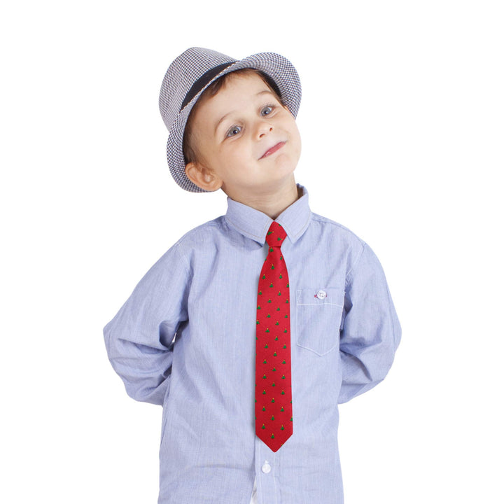 Christmas Ties for Boys - Zipper Pre - Tied Woven Tie - Nestopia