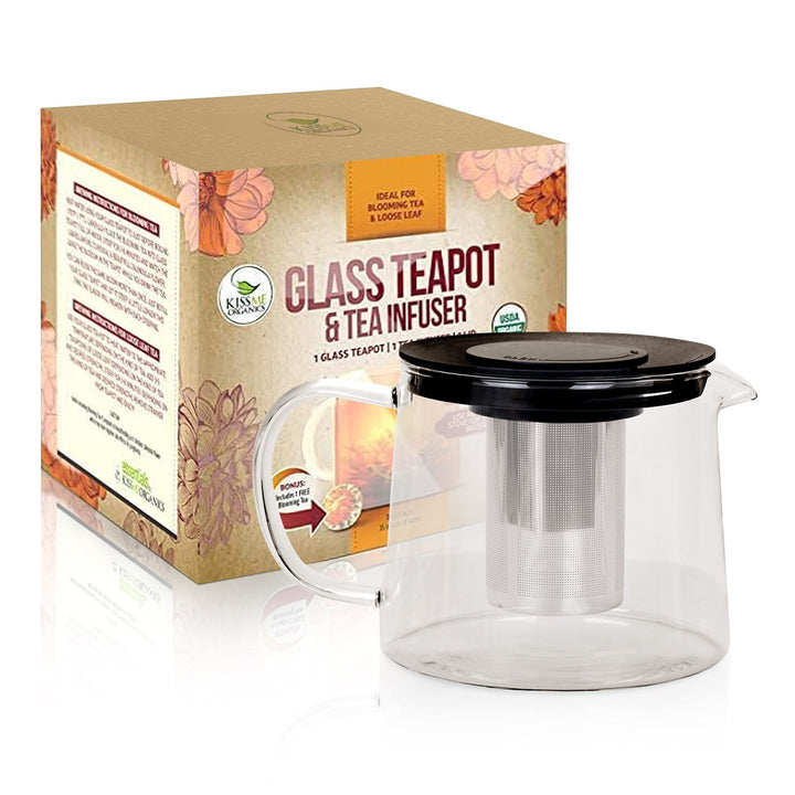 Clear Glass Teapot with Removable Strainer - Nestopia