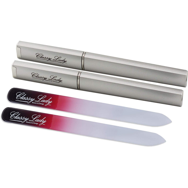 Double - Sided Glass Nail File Set with Case - Nestopia