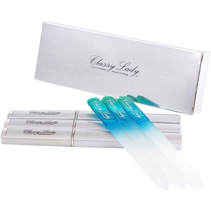 Double - Sided Glass Nail File Set with Case - Nestopia