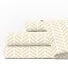 Egyptian Luxury 1600 Series Hotel Collection Herringbone Pattern Bed Sheet Set - Deep Pockets, Wrinkle and Fade Resistant, Hypoallergenic Sheet and Pillowcase Set - Cal King - Cream/White - Nestopia