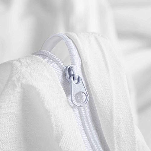 Egyptian Luxury Bed Sheet Set – 1500 Hotel Collection w/Beautiful Satin Band Trim - Ultra Soft Wrinkle & Fade Resistant Microfiber, Hypoallergenic 4 Piece Set - Queen - White/Silver - Nestopia