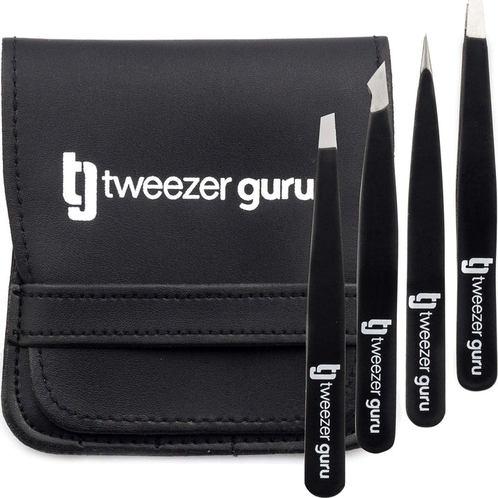 Eyebrow Tweezer Set - Slant & Pointed - Case - Nestopia