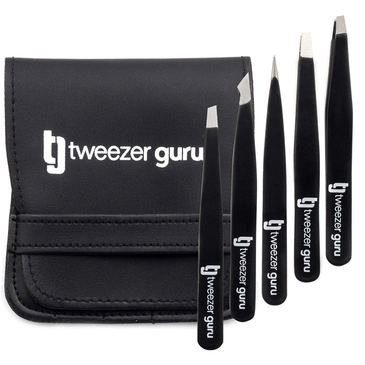 Eyebrow Tweezer Set - Slant & Pointed - Case - Nestopia