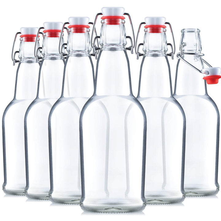 Flip - top Airtight Glass Bottles - 16 Oz - Nestopia