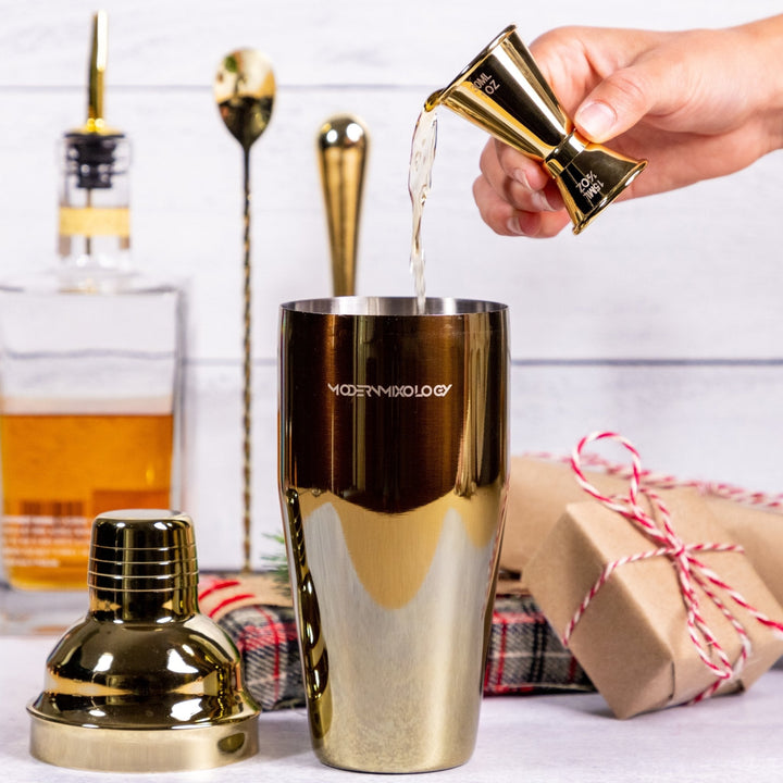 Gold Bartender Kit w/Bamboo Stand - Nestopia