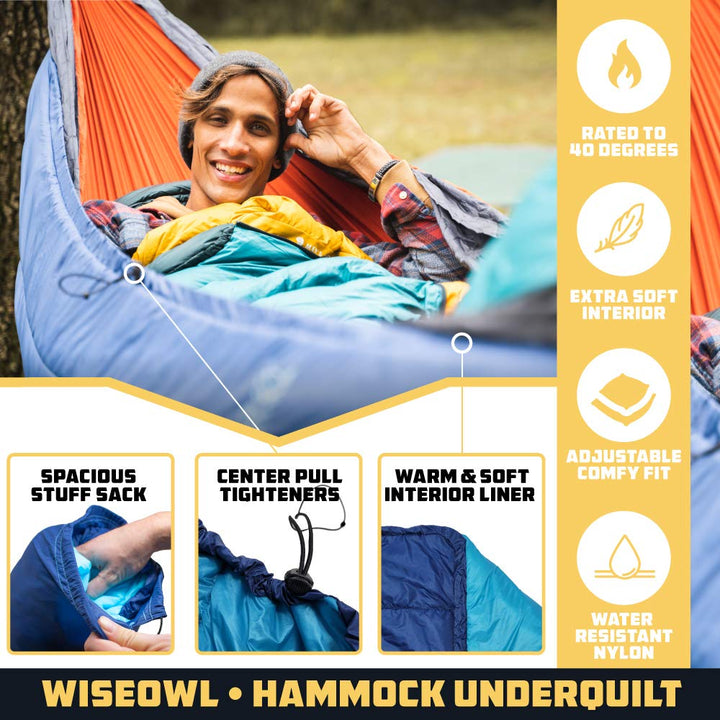 Insulated Hammock Underquilt for Camping - Nestopia