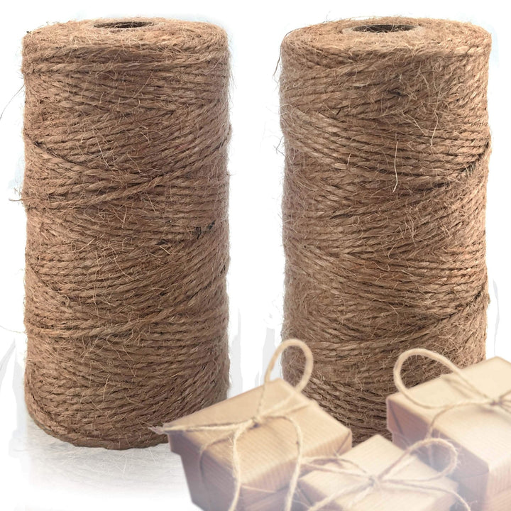 Jute Twine - Hemp String, 2 Pack, 656ft, 2mm Thick - Nestopia