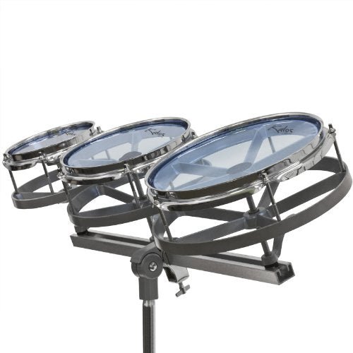 Kalos Roto Tom Drum Set with Stand, 6-Inch, 8-Inch and 10-Inch Tom Drums with Stand - Nestopia