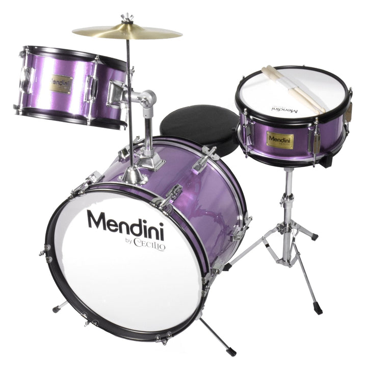 Kids Drum Set w/ 4 Drums, Drumsticks, Seat - Nestopia