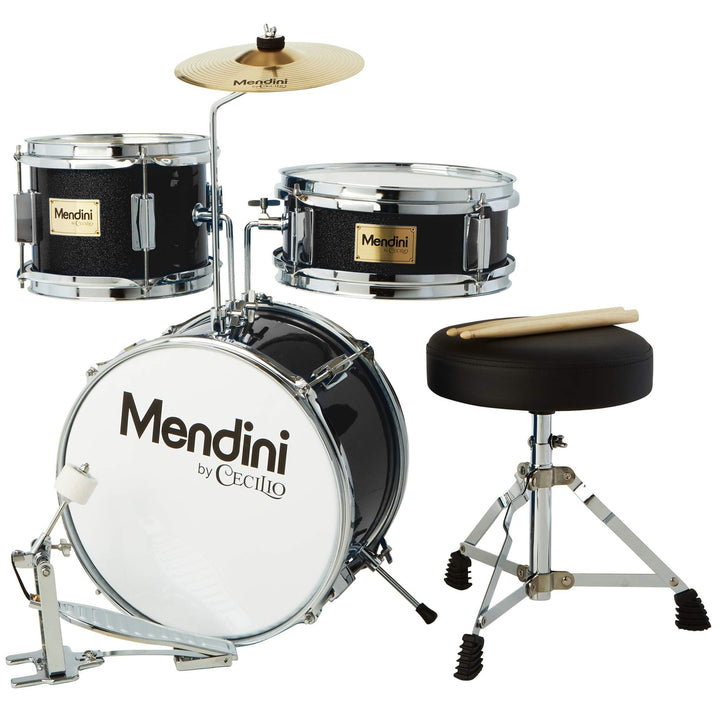 Kids Drum Set w/ 4 Drums, Drumsticks, Seat - Nestopia