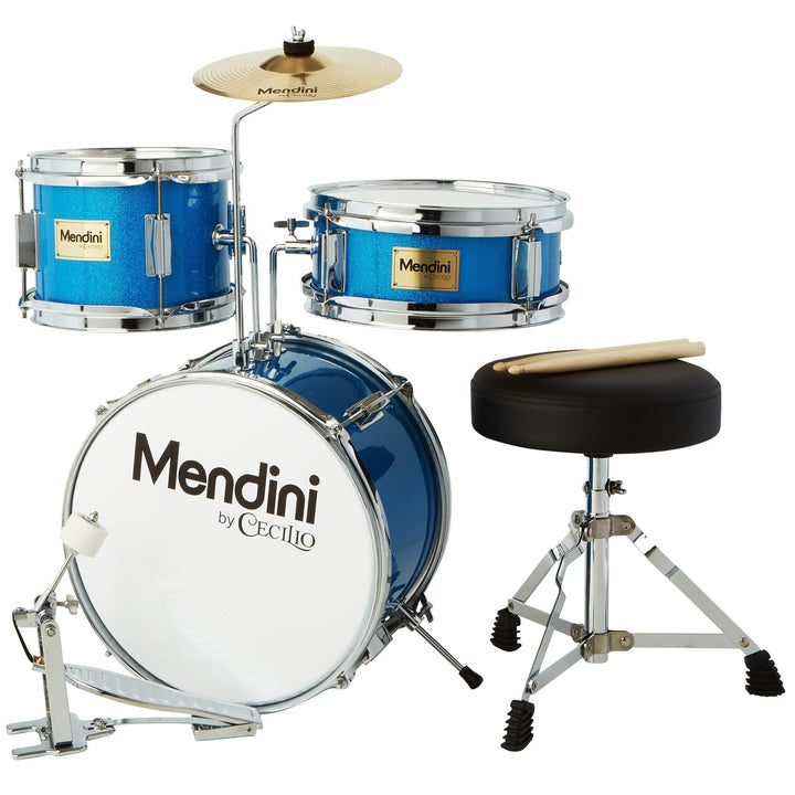 Kids Drum Set w/ 4 Drums, Drumsticks, Seat - Nestopia