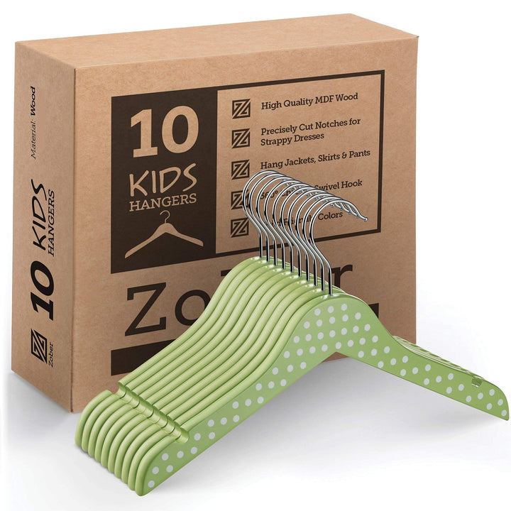 Kids Wooden Hangers - 10 Pack - Nestopia