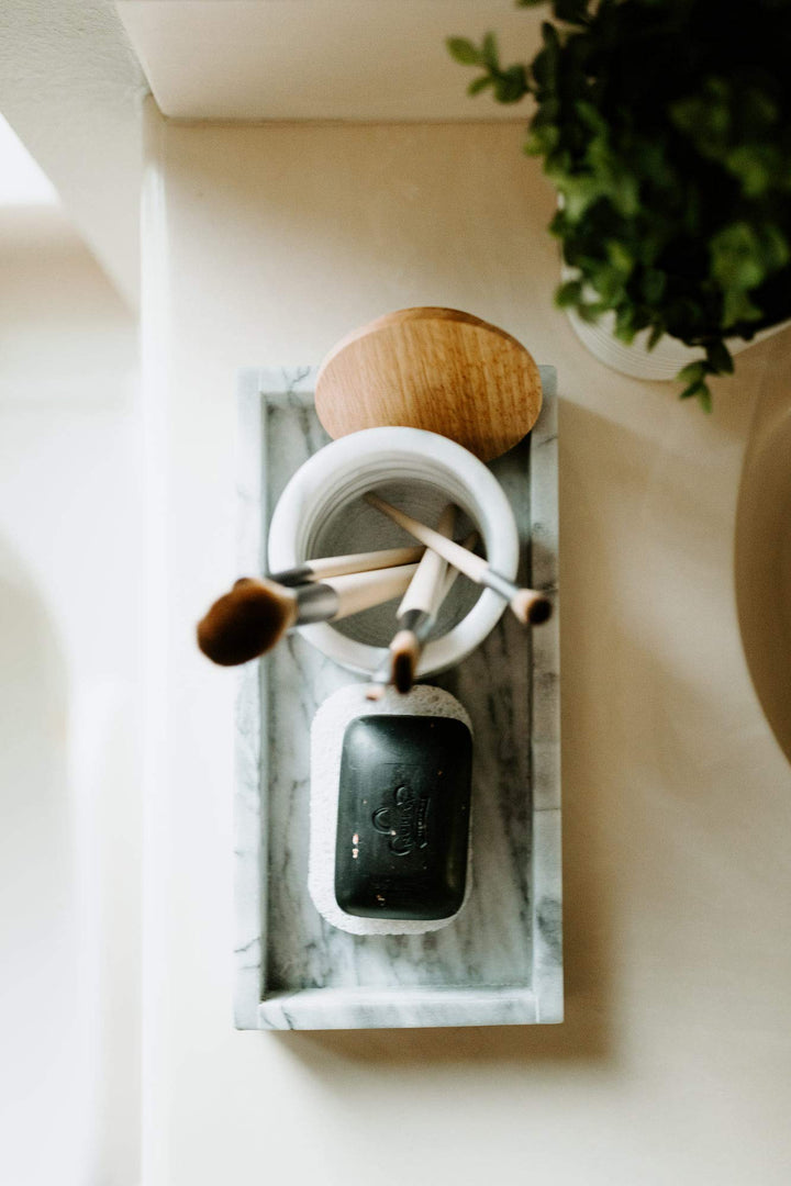 Marble Tray for Vanity and Bathroom Counters - Nestopia