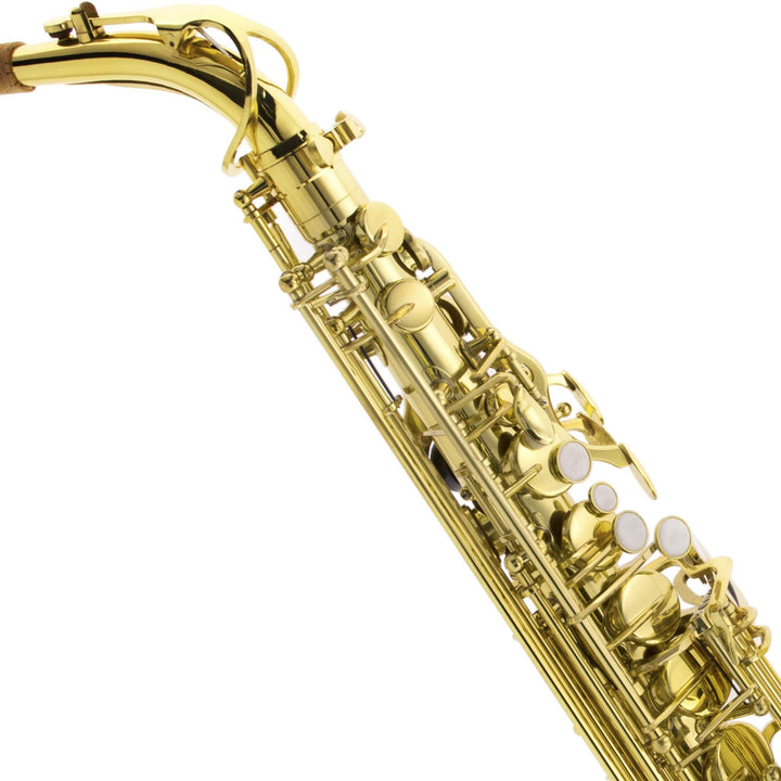 Mendini By Cecilio Alto Saxophone - E Flat Saxophones w/Case, Mouthpiece, Stand, Reeds & Cloths - Nestopia