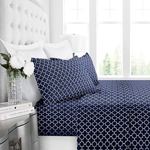 Navy - White Queen Sheet Set - Nestopia