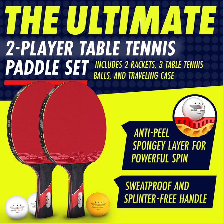 Ping Pong Paddles - Set of 2 - Nestopia