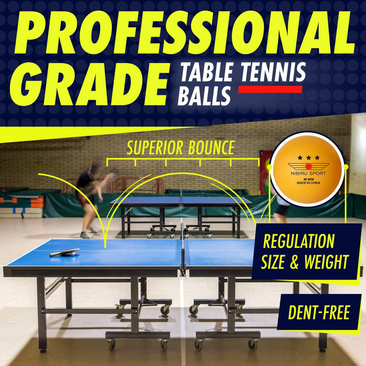 Ping Pong Set - Table Tennis Rackets, Balls & Retractable Net - Nestopia