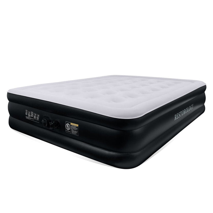 Restorology Queen Size Sleep Series Air Mattress with Air Coil Technology & Built - in Pump - Nestopia