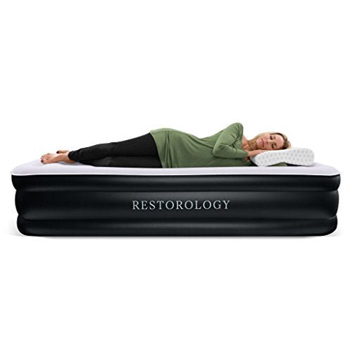 Restorology Queen Size Sleep Series Air Mattress with Air Coil Technology & Built-in Pump - Nestopia