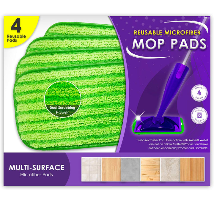 Reusable Floor Mop Pads - Swiffer Wet Jet Compatible Refills - Nestopia