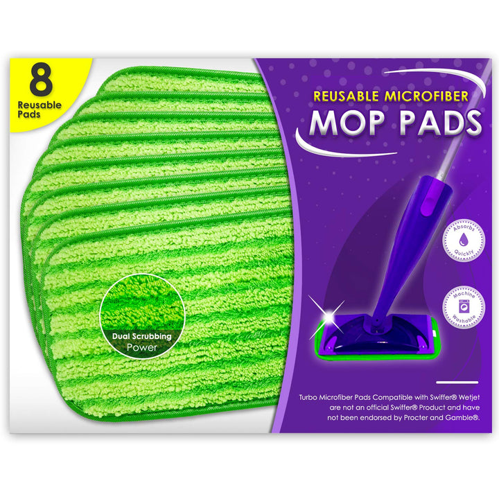 Reusable Floor Mop Pads - Swiffer Wet Jet Compatible Refills - Nestopia