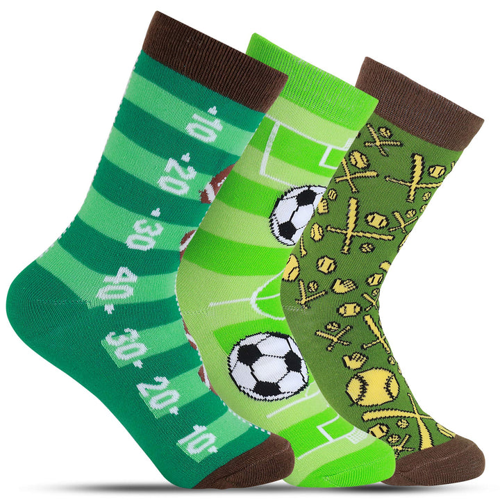 Seattle 3 Pack - Crazy Socks for Kids - Fun Novelty Designs - Boys 5 - 10 - Nestopia