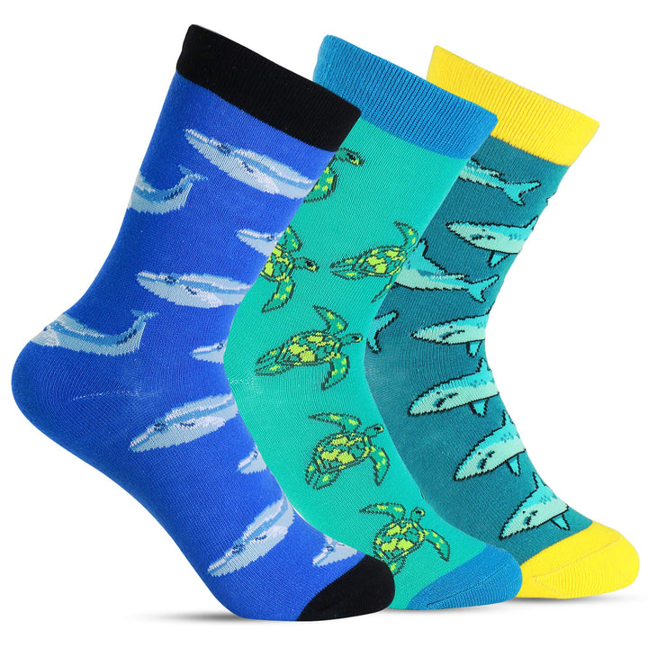 Seattle 3 Pack - Crazy Socks for Kids - Fun Novelty Designs - Boys 5 - 10 - Nestopia