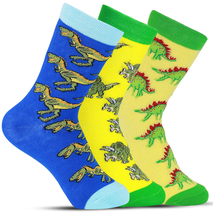 Seattle 3 Pack - Crazy Socks for Kids - Fun Novelty Designs - Boys 5 - 10 - Nestopia