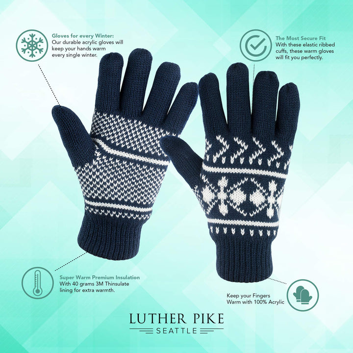 Seattle Knit Winter Gloves: Warm & Cozy, Comfortable Thermal Insulation - Nestopia