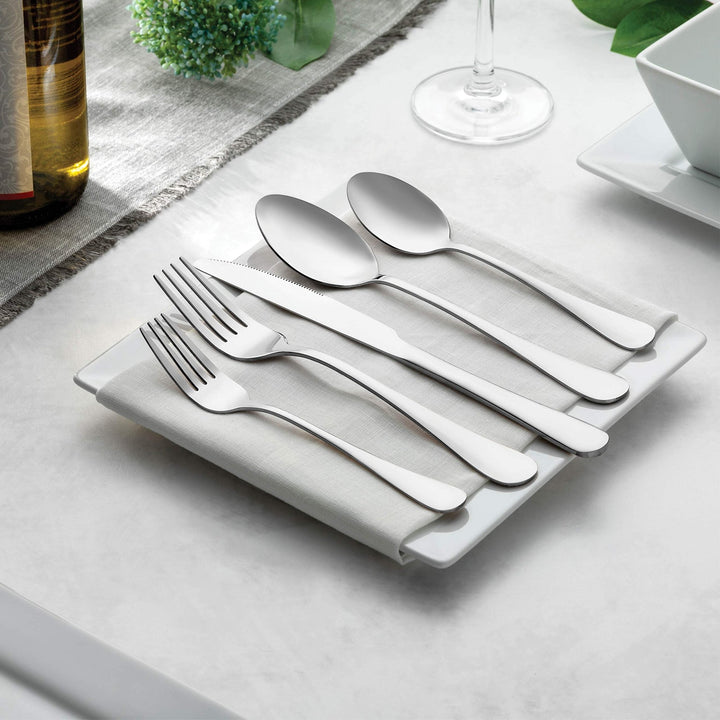 Stainless Steel Silverware Set - 20-Pieces - Nestopia