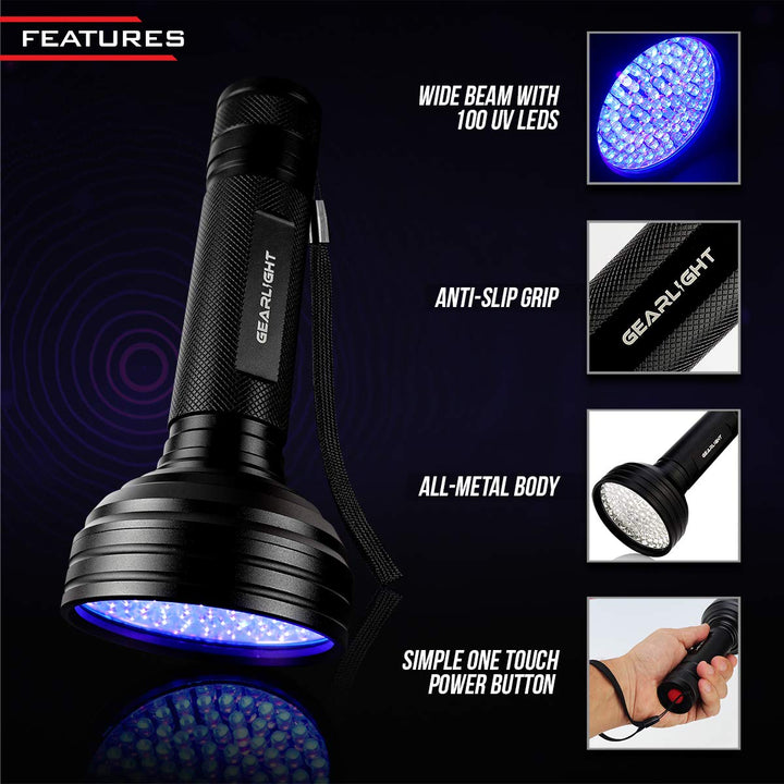 UV Black Light Flashlight XR98 - Nestopia