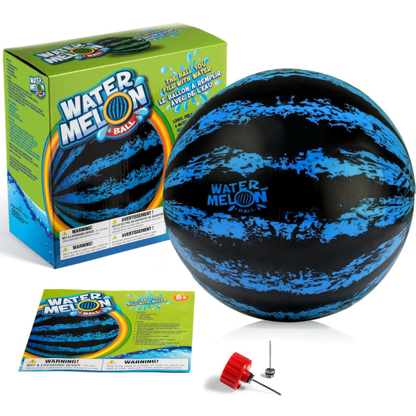 Watermelon Ball – The Ultimate Swimming Pool Game | Pool Ball for Under Water Passing, Dribbling, Diving and Pool Games for Teens, Kids, or Adults | Balls Fills with Water (9 inch Ball (Blue)) - Nestopia