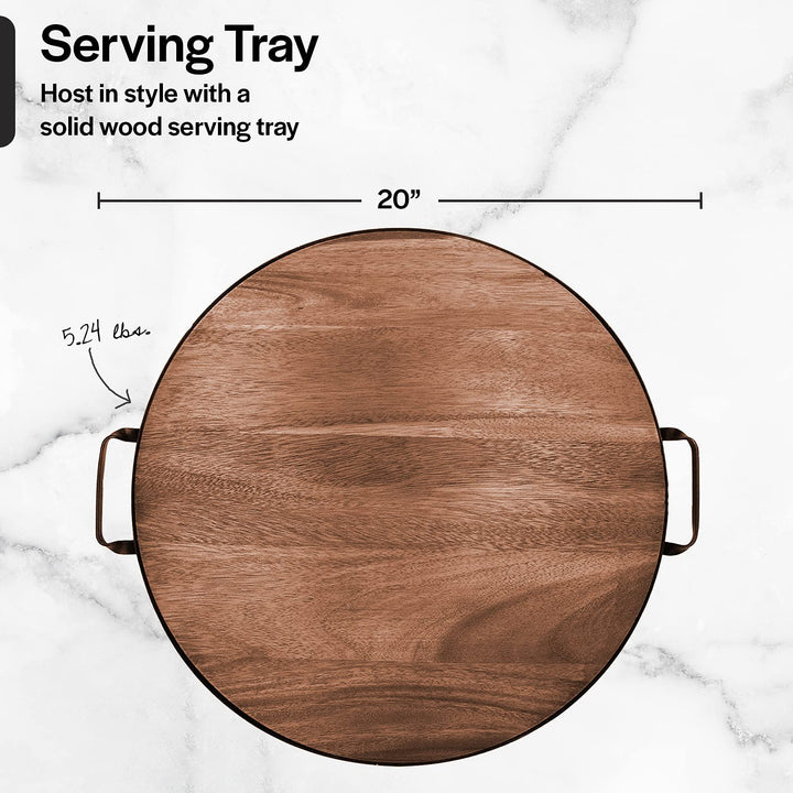 Wine Barrel Inspired Serving Tray and Charcuterie Board - Nestopia