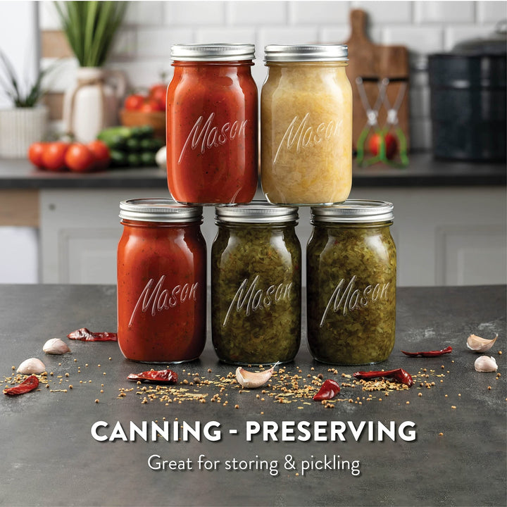 12 Jars for Pickling, Canning, Candles, Decor, Oats, Preserves, Jam - Nestopia