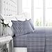 1600 Series Bed Sheet Set - Full, Navy-White - Nestopia