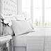 1600 Series Bed Sheet Set - Full, White-Light Gray - Nestopia